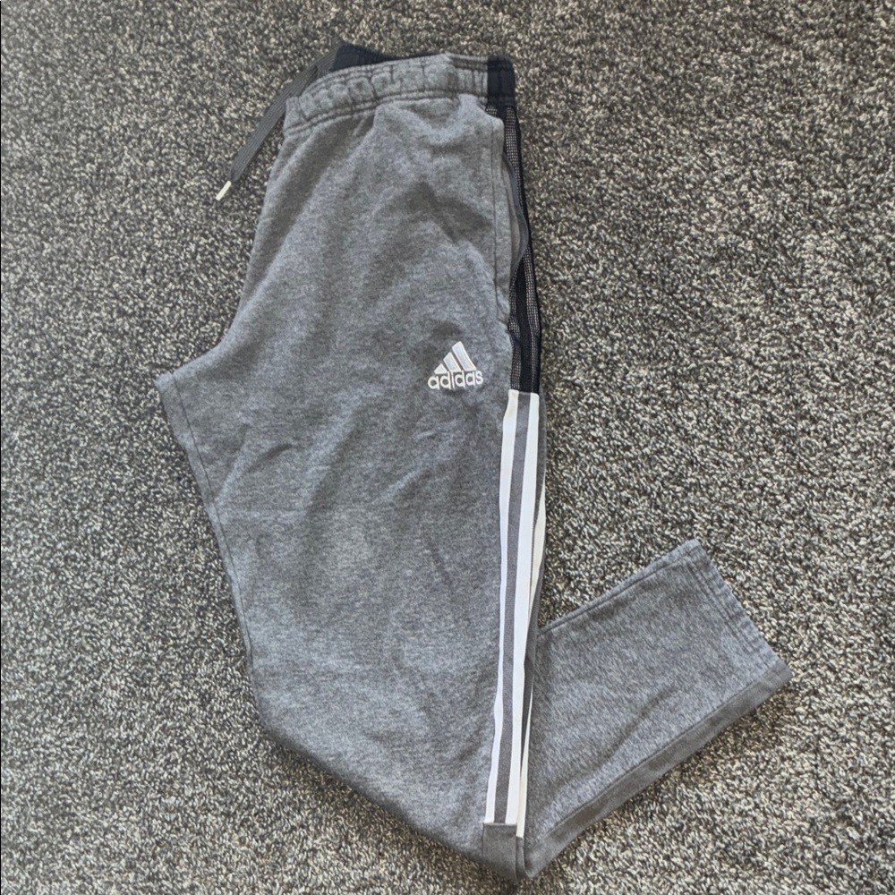 Adidas Joggers with White Side Stripes